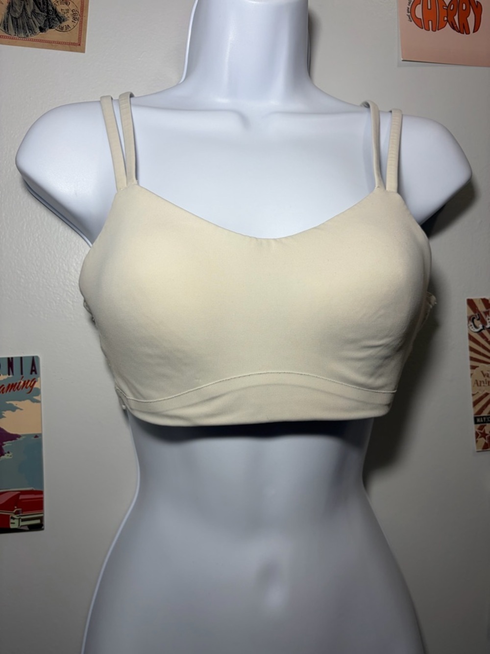 lululemon athletica Double Strap Light Cream Bralette